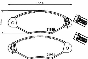 Klocki Hamulcowe Citroen Przód Xsara 206 Bez Czujn