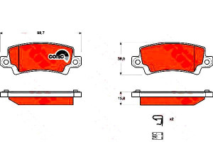 Klocki Hamulcowe Toyota Tył Corolla 01- Uk Trw