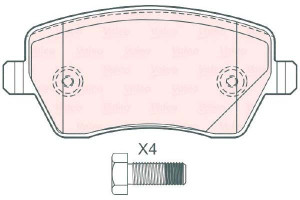 Klocki Hamulcowe Valeo 41060ax625