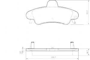 Klocki Hamulcowe Ford Mondeo 93-00 Tył A.b.s.
