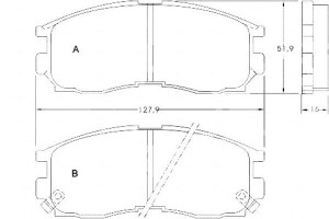 Klocki Hamulcowe Mitsubishi Galant 90-01 Z Czuj. A