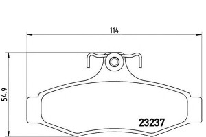 Klocki Hamulcowe Daewoo Nubira Leganza Tył Brembo