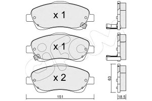 Klocki Hamulcowe Toyota Avensis 03-09 Z Czuj. Cifa