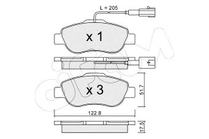 Klocki Hamulcowe Fiat 500 07- Cifam
