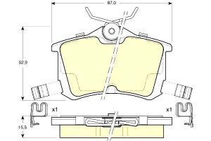 Klocki Hamulcowe Honda Accord 98 Gr.15.5mm Tył * G