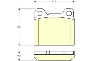 Klocki Hamulcowe Volvo C70 S70 V70 14.5mm Girling