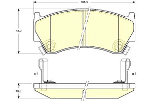 Klocki Hamulcowe Nissan Almera 95-99 Gr.16mm* Girl