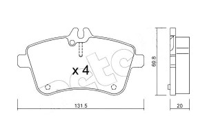 Klocki Hamulcowe Mercedes B W245 04- Metelli