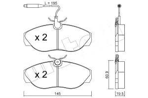 Klocki Hamulcowe Fiat Ducato 10,14 94-99 Metelli