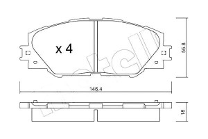 Klocki Hamulcowe Toyota Rav 4 06- Metelli