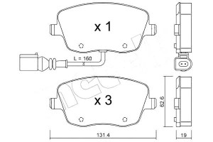Klocki Hamulcowe Skoda Vw Polo 01- Czuj Metelli