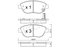 Klocki Hamulcowe Opel Corsa D 06- 1,3cdti Metelli