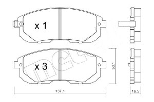 Klocki Hamulcowe Nissan Tiida 07- Metelli