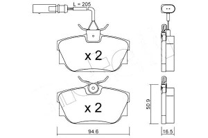 Klocki Hamulcowe Vw T4 99- Czuj Tył Metelli