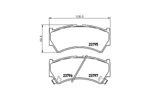 Klocki Hamulcowe Mintex 5581064g00dom 5581064g00 5