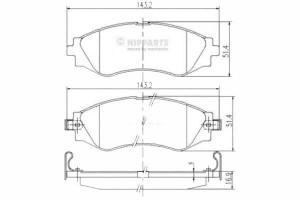 Klocki Hamulcowe Chevrolet Evanda 2.0 Nipparts Nip