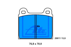 Klocki Hamulcowe Mercedes /8 (w114) /8 (w115) Cabr