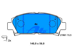 Klocki Hamulcowe Toyota Avensis 1.6-2.0d 09.97-02.