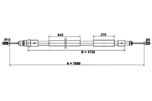 Linka Hamulca Ręcznego Citroen Xsara Picasso 1.6-2
