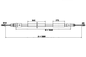 Linka Hamulca Ręcznego Citroen Xsara Picasso 1.6-2