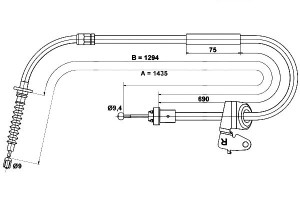 Linka Hamulca Ręcznego Mini (r50 R53) (r52) 1.4d/1
