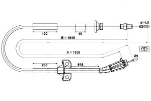 Linka Hamulca Ręcznego Volvo S60 I 2.0-2.5 07.00-0