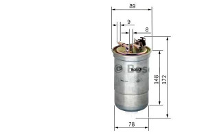 Filtr Paliwa Vw 1,4 1,7 1,9sdi 98- Bosch