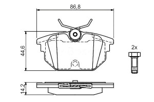 Klocki Hamulcowe Alfa Tył 145 146 Bosch
