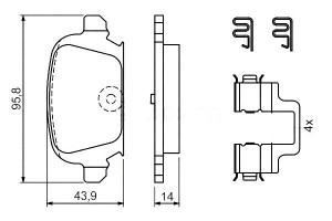 Klocki Hamulcowe Opel Tył Corsa C 01- Bosch