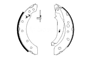 Szczęki Hamulcowe Peugeot 206 98- Z Abs 02- Bosch