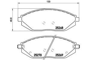 Klocki Hamulcowe Chevrolet Spark 10- Przód Brembo