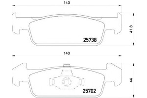 Klocki Hamulcowe Dacia Sandero 13- Przód Brembo