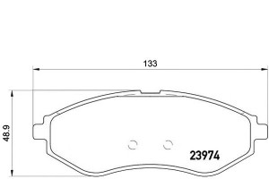 Klocki Hamulcowe Daewoo Kalos 02- Brembo