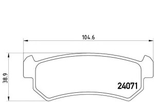 Klocki Hamulcowe Daewoo Lacetti 04- Tył Brembo
