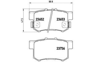Klocki Hamulcowe Honda Cr-v 02- Tył Brembo