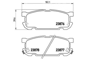 Klocki Hamulcowe Mazda Mx5 00-05 Tył Brembo