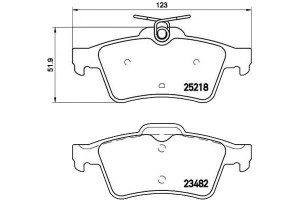 Klocki Hamulcowe Peugeot 508 10- Tył Brembo