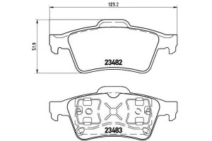 Klocki Hamulcowe Renault Laguna 01- Tył Brembo