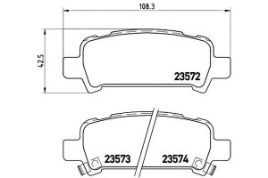 Klocki Hamulcowe Subaru Forester 97-02 Tył Brembo