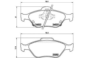 Klocki Hamulcowe Toyota Yaris 06- Brembo
