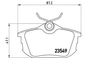Klocki Hamulcowe Volvo S40 V40 95-03 Tył Brembo