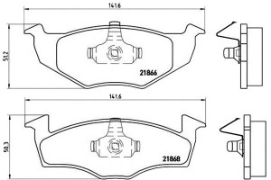 Klocki Hamulcowe Vw Golf Iii 93-97 Brembo