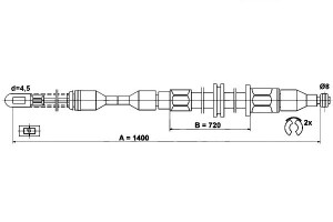 Linka Hamulca Ręcznego Opel Corsa A Corsa A Tr 1.0