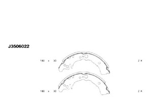 Szczęki Hamulcowe Daihatsu Copen 0.7 Nipparts Nipp