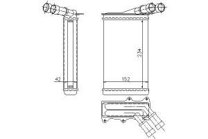 Nagrzewnica (152x234x42) Citroen Berlingo Berlingo