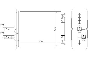Nagrzewnica (200x175x42) Fiat Barchetta Punto Lanc