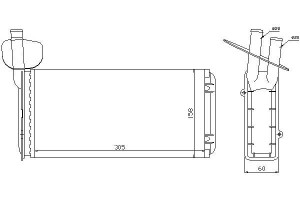 Nagrzewnica (306x157x42) Vw Transporter Iv 1.8-2.8