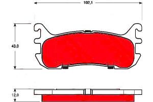 Klocki Hamulcowe Mazda Tył 323 89-98 Mx5 94- Trw