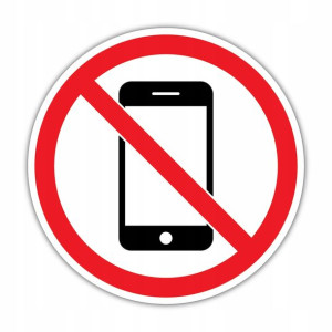 Zakaz Używania Telefonów Komórkowych Ø100mm