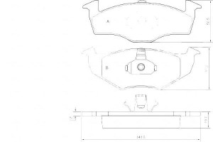 Klocki Hamulcowe Vw Golf Iii 92-97 A.b.s.